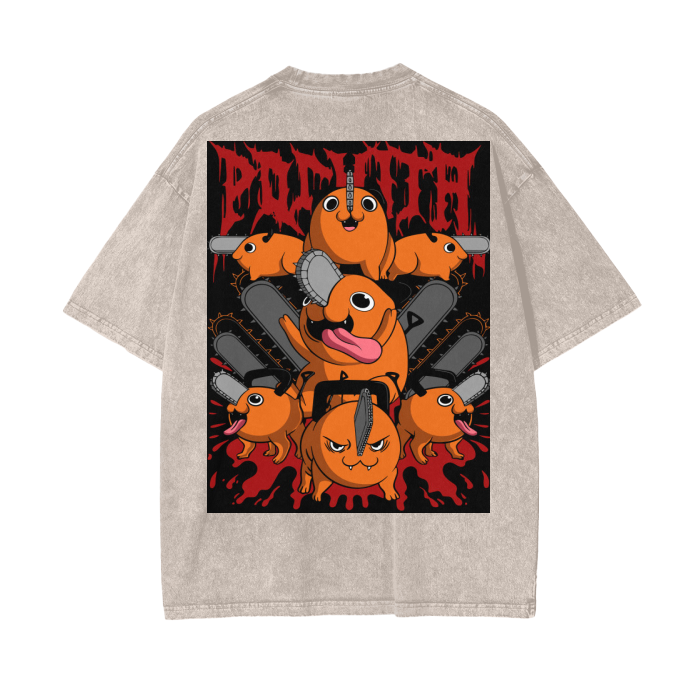 Oversize Pochita Box back T-Shirt