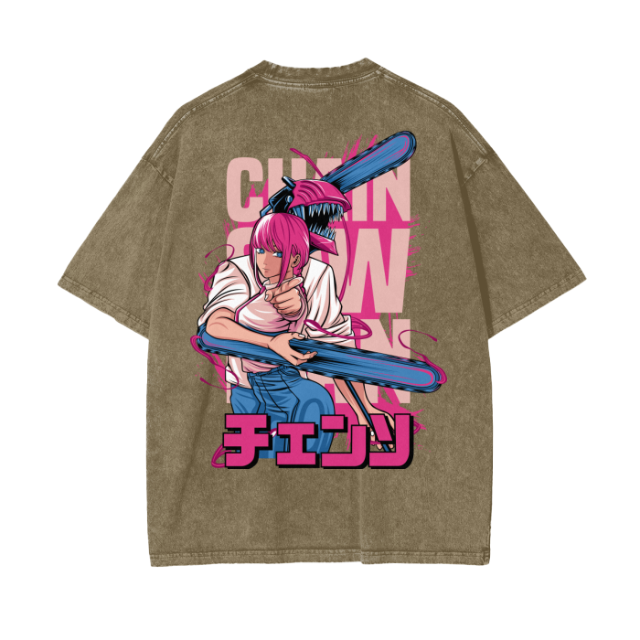 Oversize ChainsawManxMakima T-Shirt