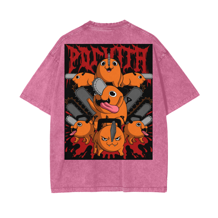 Oversize Pochita Box back T-Shirt