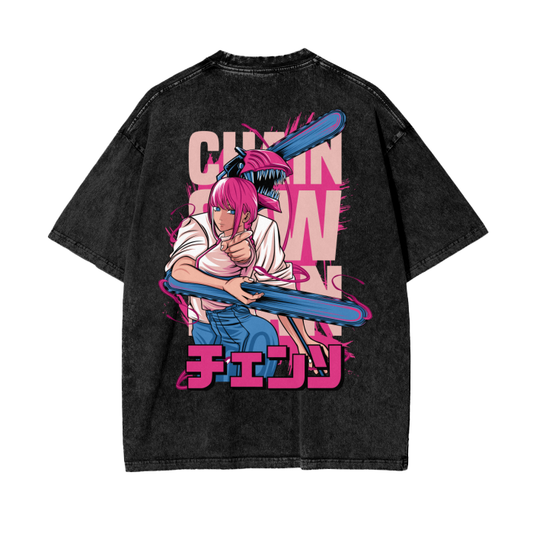 Oversize ChainsawManxMakima T-Shirt