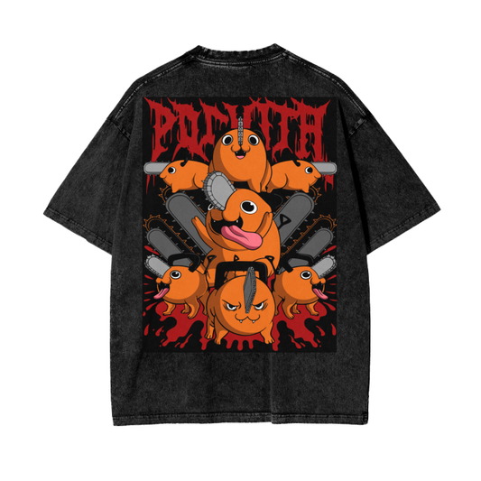 Oversize Pochita Box back T-Shirt