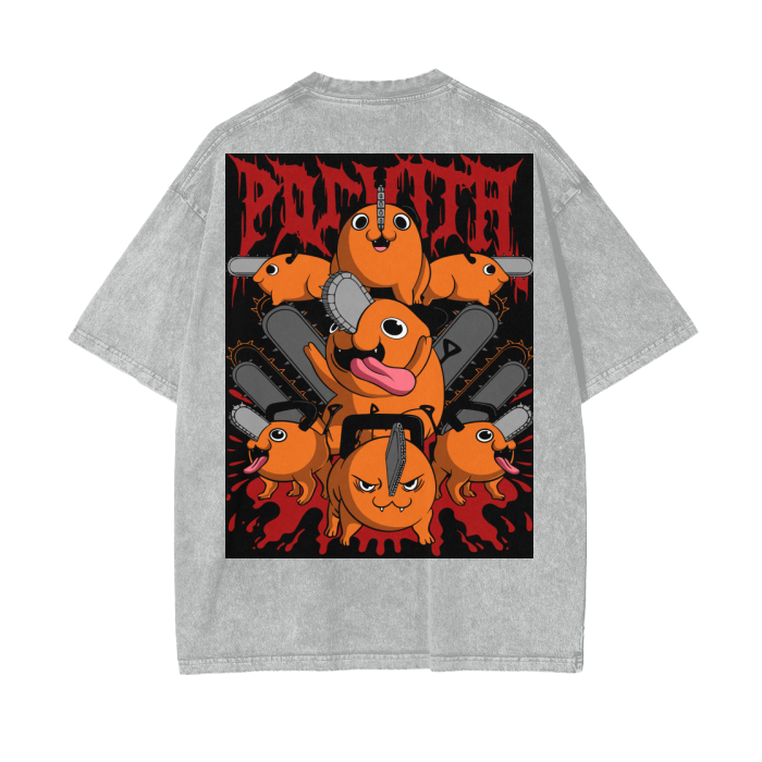 Oversize Pochita Box back T-Shirt