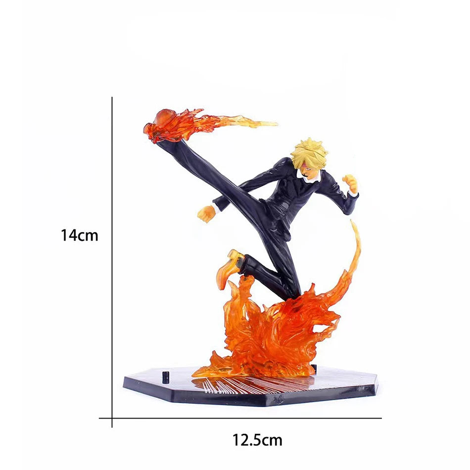 One Piece Hot Anime 11-14cm Figure Portgas·D· Ace Sanji Action Figures Statue Collection PVC Model Toy Kids Birthday Gift