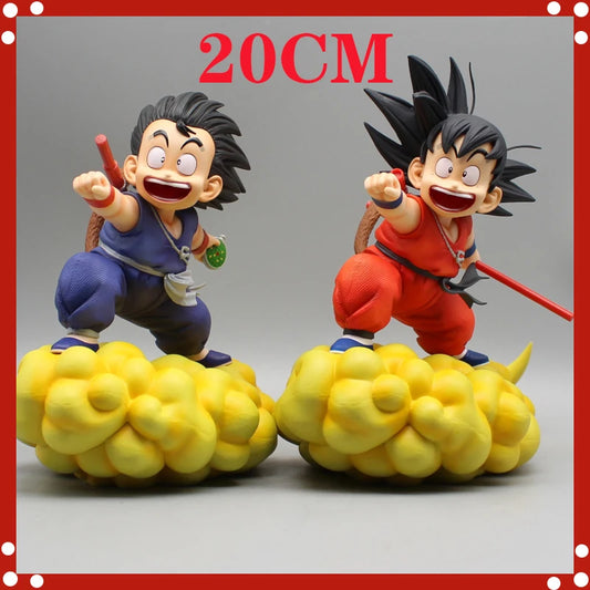 20cm Dragon Ball Z Son Goku Anime Figure Cloud Goku Action Figure Statue Model Doll Collectible Ornament Kids Toys Gifts Pvc