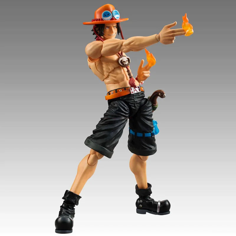 One Piece Anime Action Figures 18cm Luffy Roronoa Zoro Ace Variable Articulated Movable Joints Collection Model Toy Kid Xma Gift