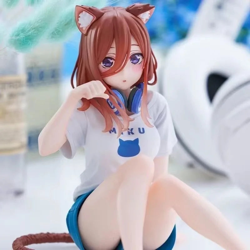 The Quintessential Quintuplets 12CM Action Figure Cos Cat Nakano Ichika Nino Miku Yotsuba Itsuki Doll Anime Figures Model Toys