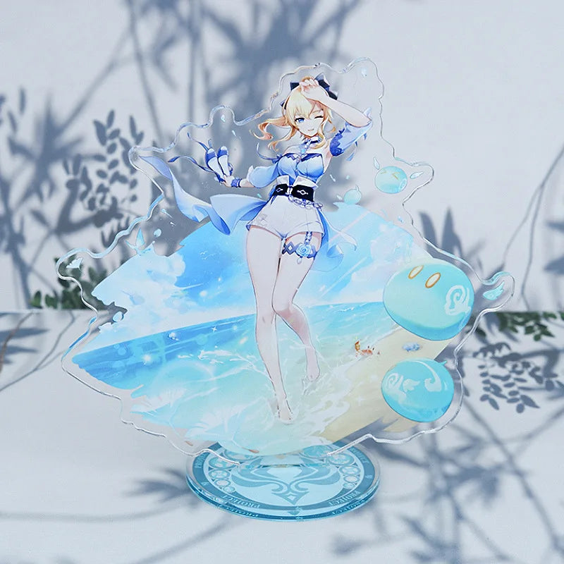 Anime Figure Genshin Impact Diluc Venti Klee Zhongli Cosplay Acrylic Stand Model Plate Desk Decor Standing Sign figures Gift New