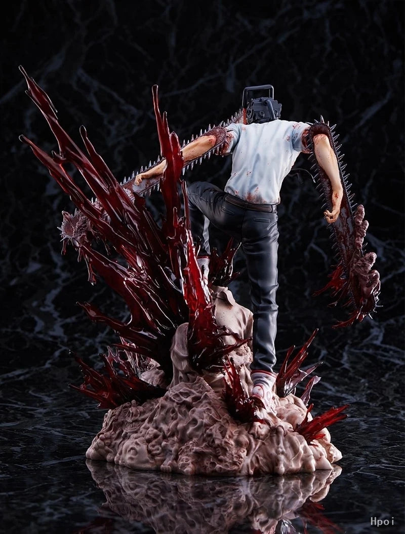 Anime Figure Chainsaw Man Denji Pochita Fit Standing Position Fighting Model Toy PVC Boxed Big Gift Sculpture Ornaments 18CM