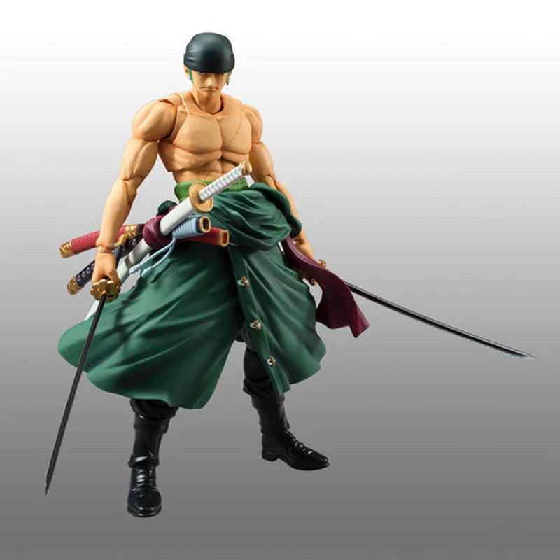 One Piece Anime Action Figures 18cm Luffy Roronoa Zoro Ace Variable Articulated Movable Joints Collection Model Toy Kid Xma Gift