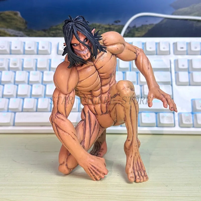 Attack on Titan Eren Levi Mikasa Action Figure Shingeki no Kyojin The Founding Titan Figurine Model Toys 15cm Desktop Ornaments