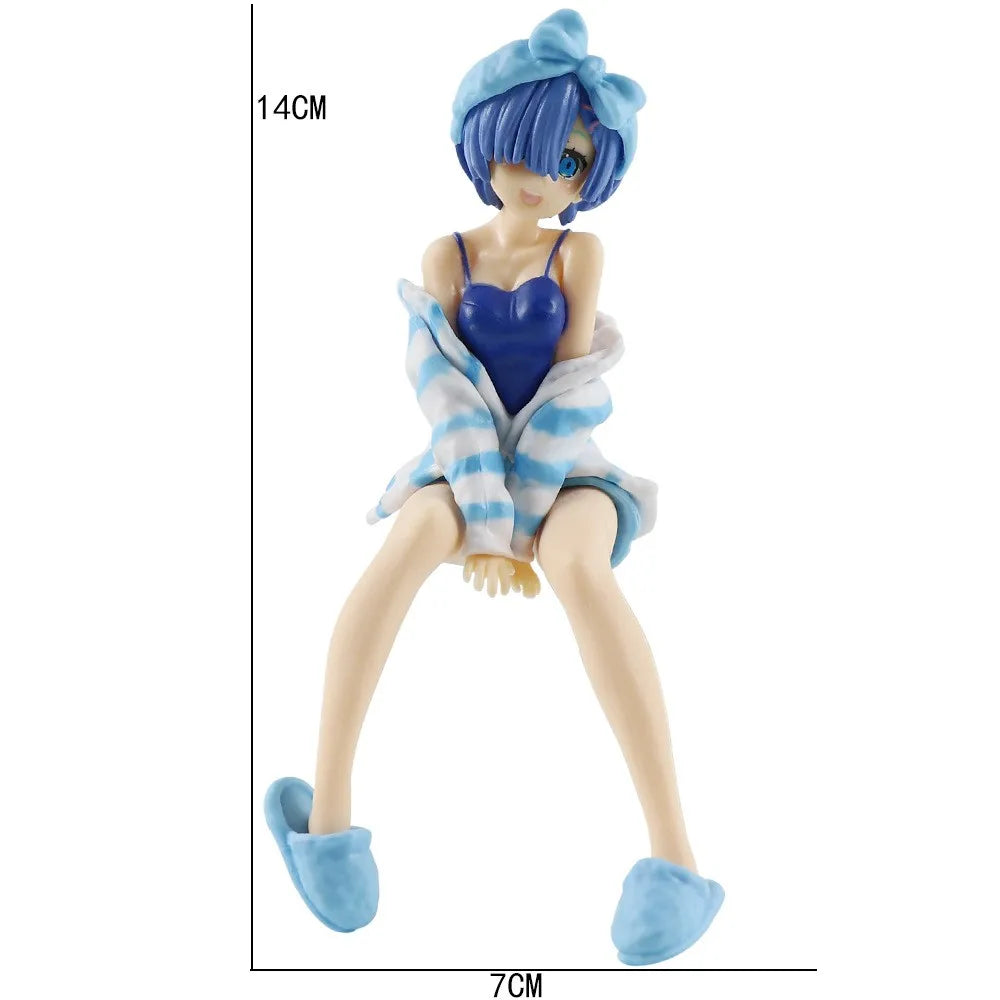 New  Anime Figure pajamas Leopard Bikini Sitting posture Girl  PVC Action Collection Model