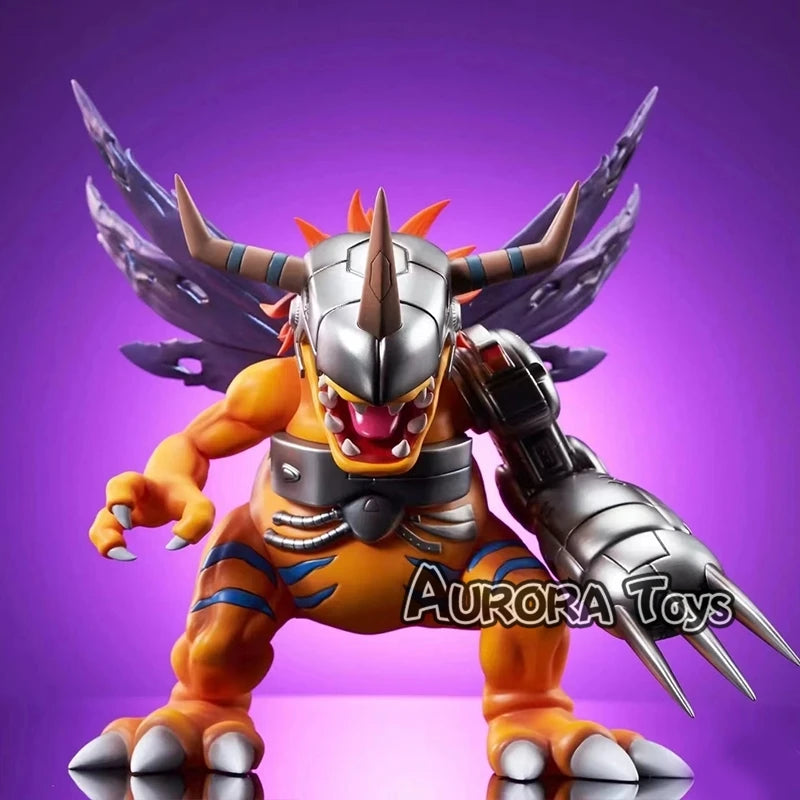 7.08in/18cm Anime Digimon Adventure Figure Metal Greymon Figure PVC Action Figures Collection Model Toys Gifts