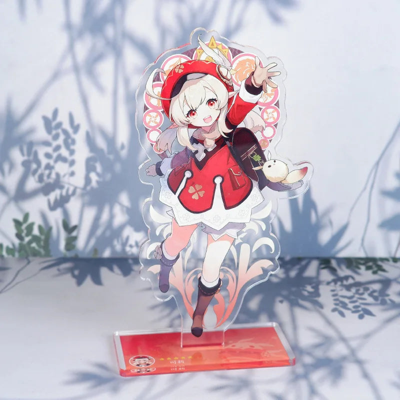 Anime Figure Genshin Impact Diluc Venti Klee Zhongli Cosplay Acrylic Stand Model Plate Desk Decor Standing Sign figures Gift New