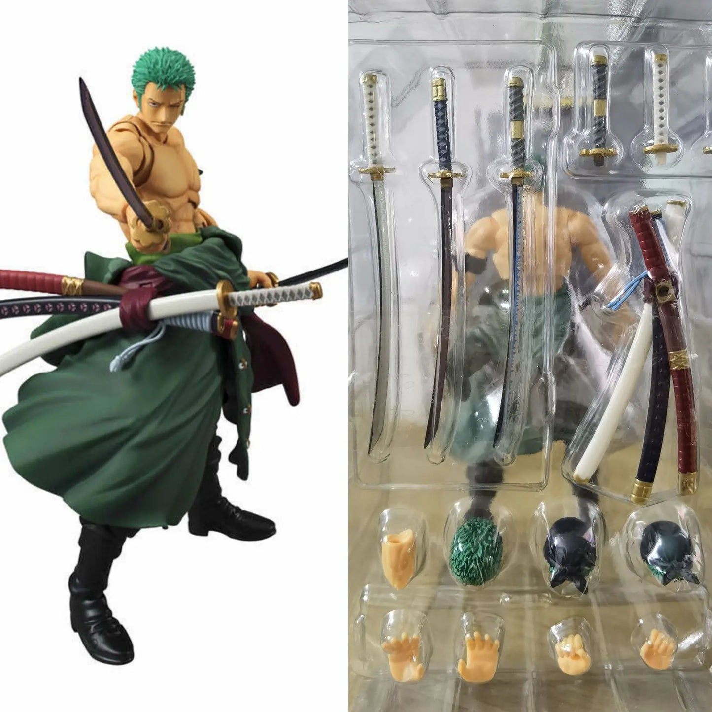 One Piece Anime Action Figures 18cm Luffy Roronoa Zoro Ace Variable Articulated Movable Joints Collection Model Toy Kid Xma Gift