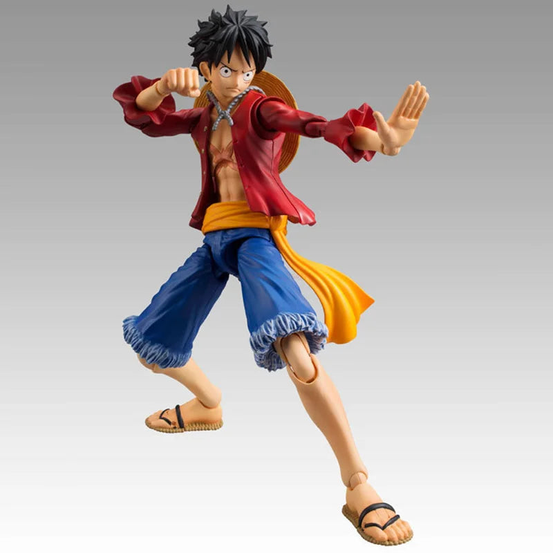 One Piece Anime Action Figures 18cm Luffy Roronoa Zoro Ace Variable Articulated Movable Joints Collection Model Toy Kid Xma Gift