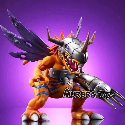 7.08in/18cm Anime Digimon Adventure Figure Metal Greymon Figure PVC Action Figures Collection Model Toys Gifts