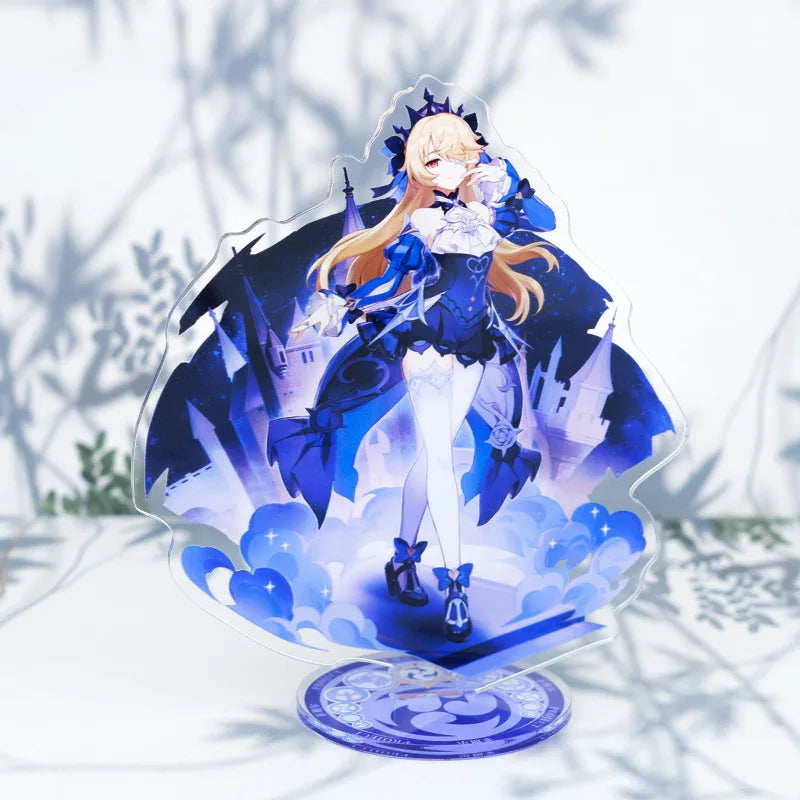 Anime Figure Genshin Impact Diluc Venti Klee Zhongli Cosplay Acrylic Stand Model Plate Desk Decor Standing Sign figures Gift New