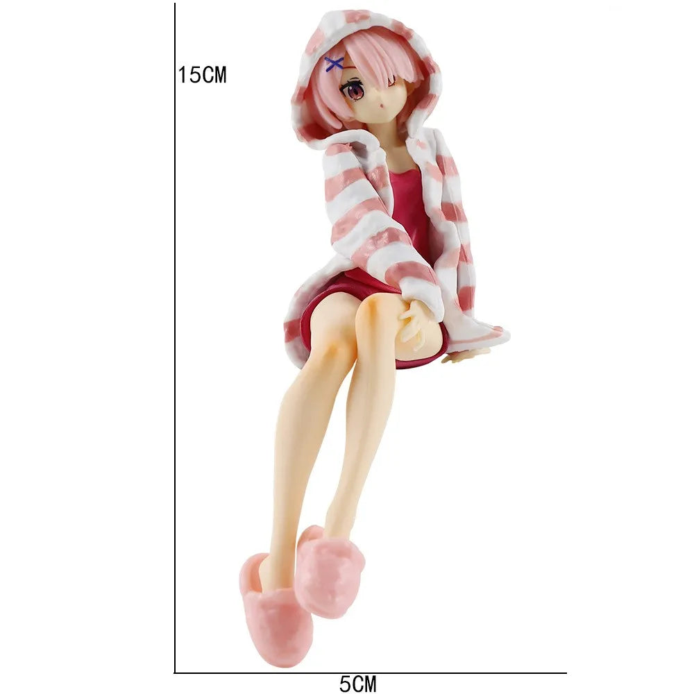 New  Anime Figure pajamas Leopard Bikini Sitting posture Girl  PVC Action Collection Model