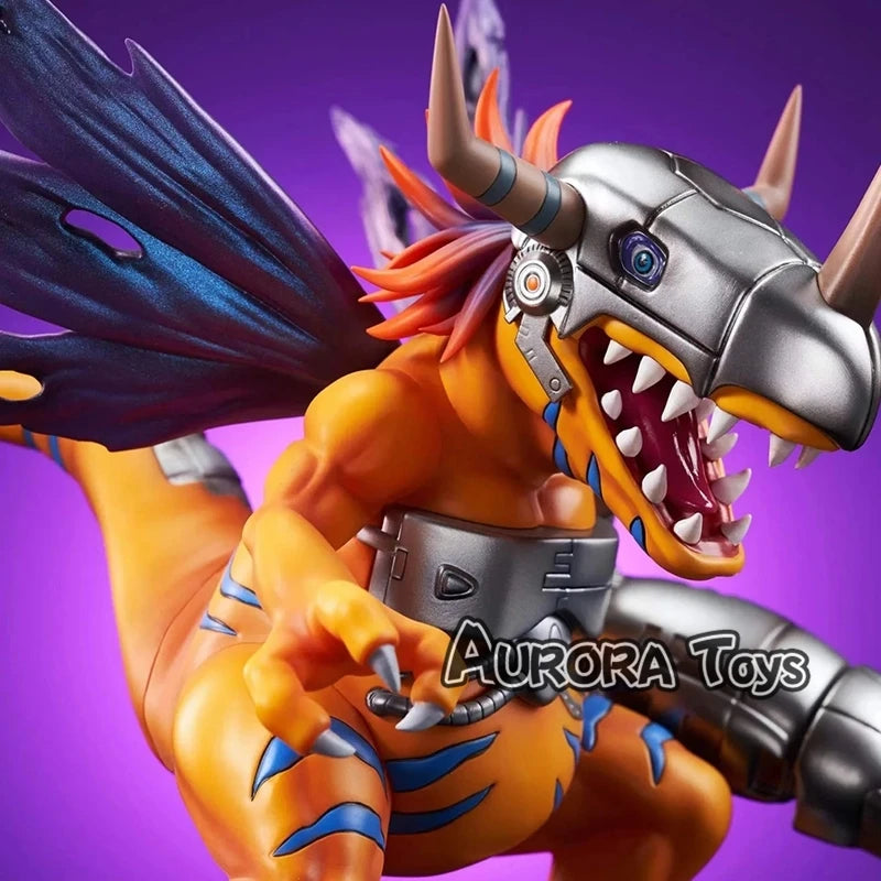 7.08in/18cm Anime Digimon Adventure Figure Metal Greymon Figure PVC Action Figures Collection Model Toys Gifts