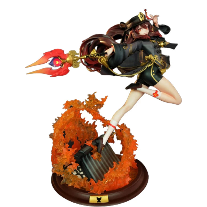 Genshin Impact Hu Tao Anime Figures Game Peripheral Two-dimensional Beauty Girl Statue Action Figure Collection Model Toys Decor