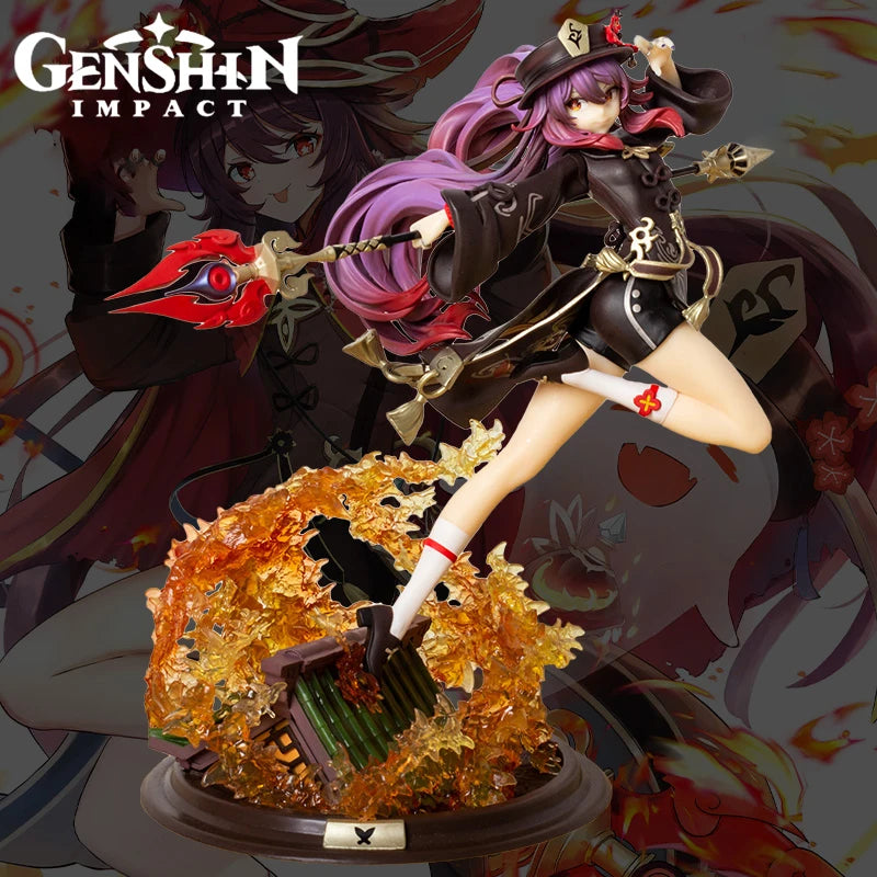 Genshin Impact Hu Tao Anime Figures Game Peripheral Two-dimensional Beauty Girl Statue Action Figure Collection Model Toys Decor