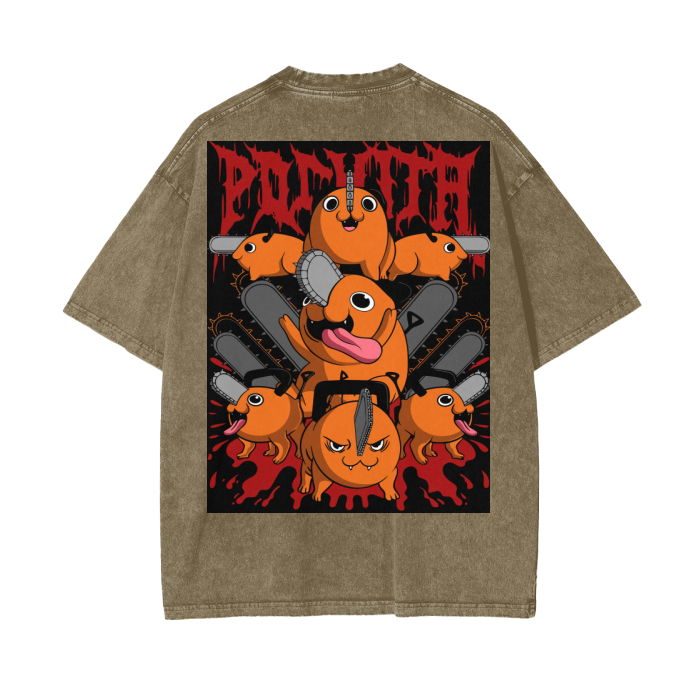 Oversize Pochita Box back T-Shirt