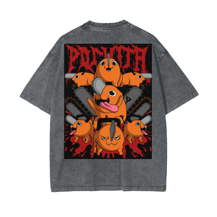 Oversize Pochita Box back T-Shirt